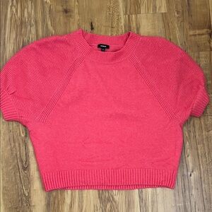 Express Women's Coral Crew Neck Sweater